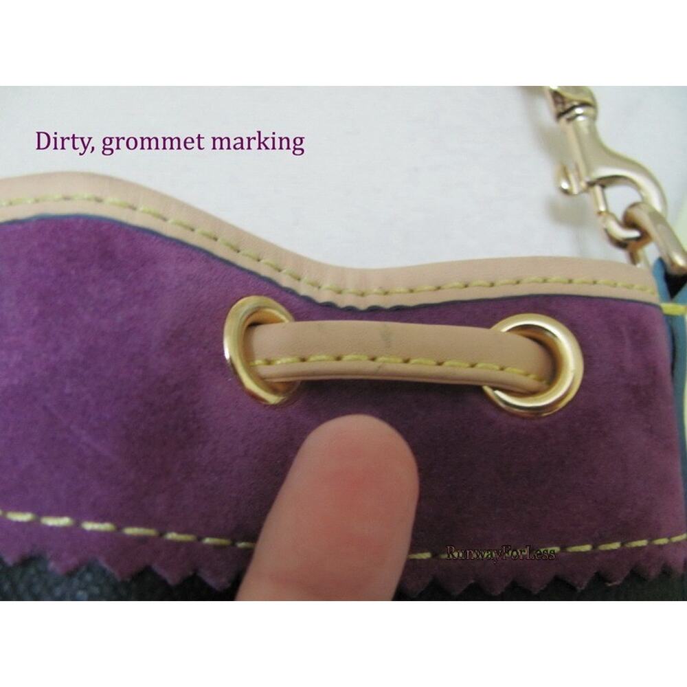 New DOONEY & BOURKE Charms Black Mini Bucket Drawstring Shoulder Bag Purse Vtg - Picture 6 of 14